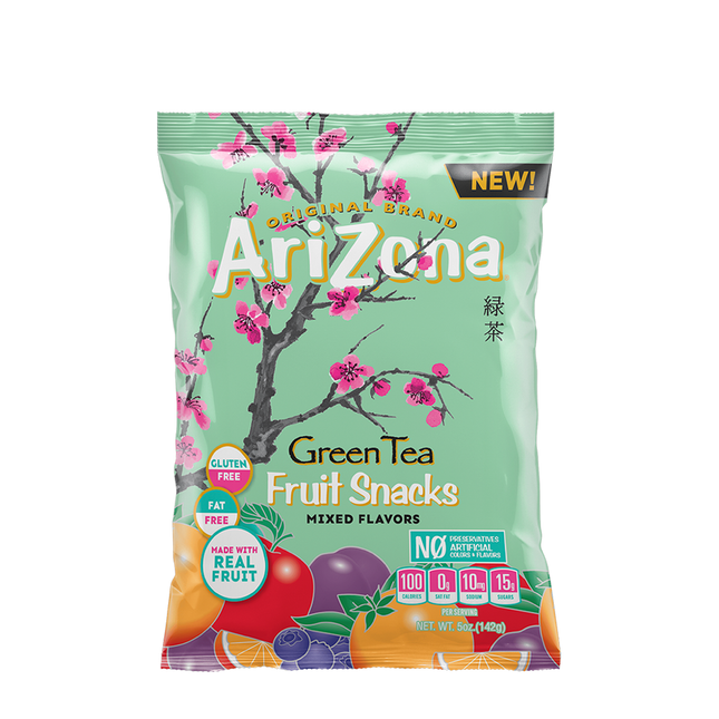 Arizona Green Tea Fruit Snacks - Exotic Snack - Exotic Fruit Gummies - Rare Sweets - Rare Gummies - Kirkland - Montreal West Island Candy