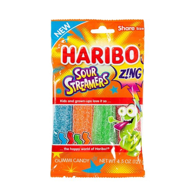 Haribo Sour Streamers - Exotic Snack - Exotic Fruit Gummies - Rare Sweets - Rare Gummies - Kirkland - Montreal West Island Candy