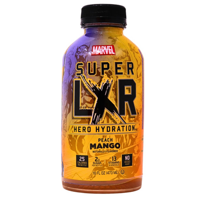 Arizona Marvel Super LXR Peach Mango - Exotic Drink - Marvel - electrolytes - vitamins - antioxidants - Kirkland - Montreal West Island Exotic Beverages