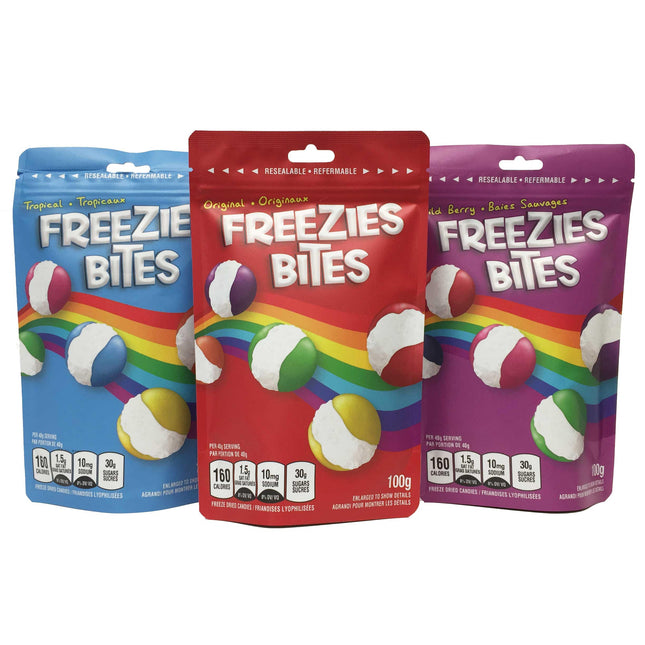 Freezies Bites Tropical - Rare Candy - Exotic Freeze Dried Candy - Kirkland - Montreal West Island Freeze Dried Snacks
