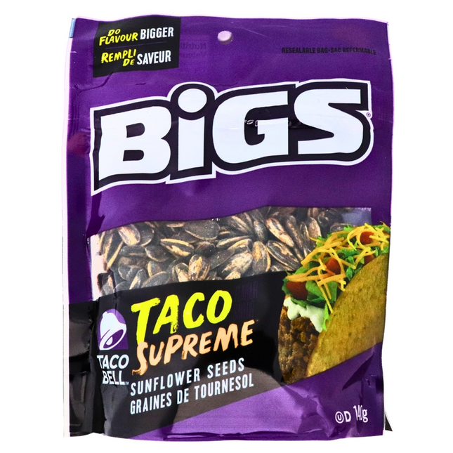 Bigs Taco Supreme Sunflower Seeds - Exotic Snack - Rare Salty Snacks - Kirkland - Montreal West Island Salty Snacks