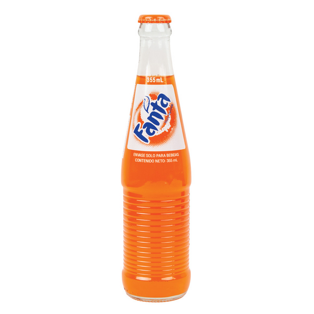 Fanta Mexico Orange Bottle - Glass Bottle - Soda - Pop - Cane Sugar - Kirkland - Montreal West Island Exotic Beverages