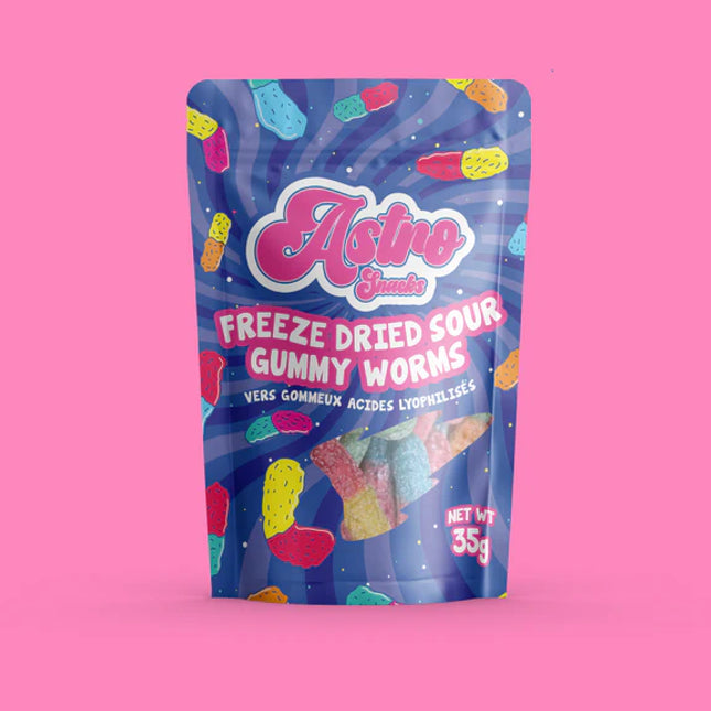 Astro Snacks Freeze Dried Sour Gummy Worms - Rare Candy - Exotic Freeze Dried Candy - Kirkland - Montreal West Island Freeze Dried Snacks